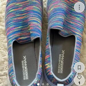 Skechers Blue and Pink Sneakers Vibrant Knit Slip-On